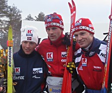 Kristian Hammer, Fred Brre Lundberg og Bjarte Engen Vik p seierspallen!