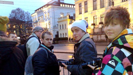 Skoleelever fra Åmot (Foto: Vera Wold/NRK)