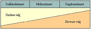 Skolens valg og elevens valg - en fordeling.