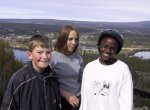 Pål, Caroline og Susan på toppen av Renabakken!