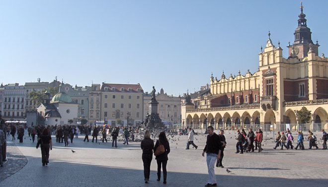 Markedsplassen i Krakow.