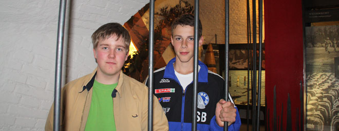 Morten og Stian på Hjemmefrontmuseet