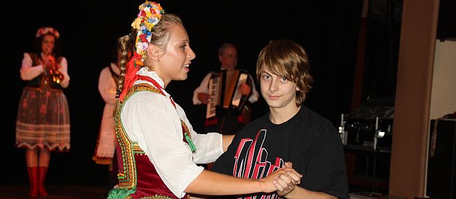 Peder på dansegolvet.