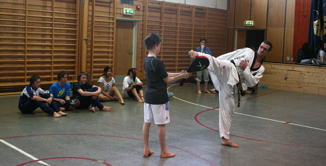 Tae Kwon Do på timeplanen Master Ragnar underviser på skoler